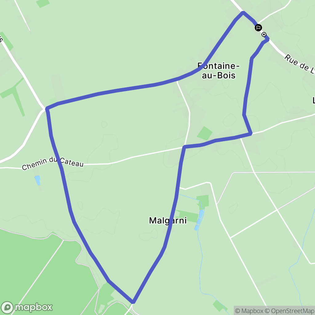 Fontaine-au-Bois : carte du parcours de randonnée - France
