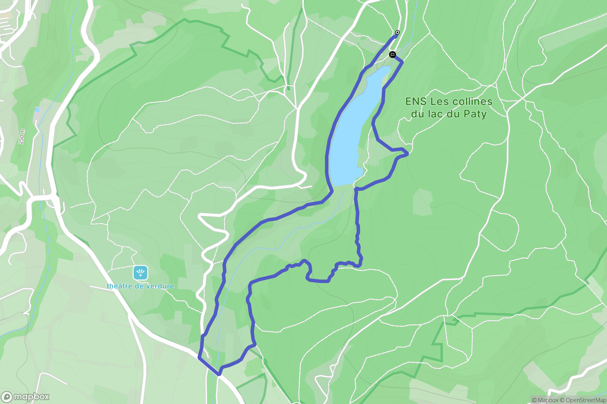 Caromb : carte du parcours de randonnée - France