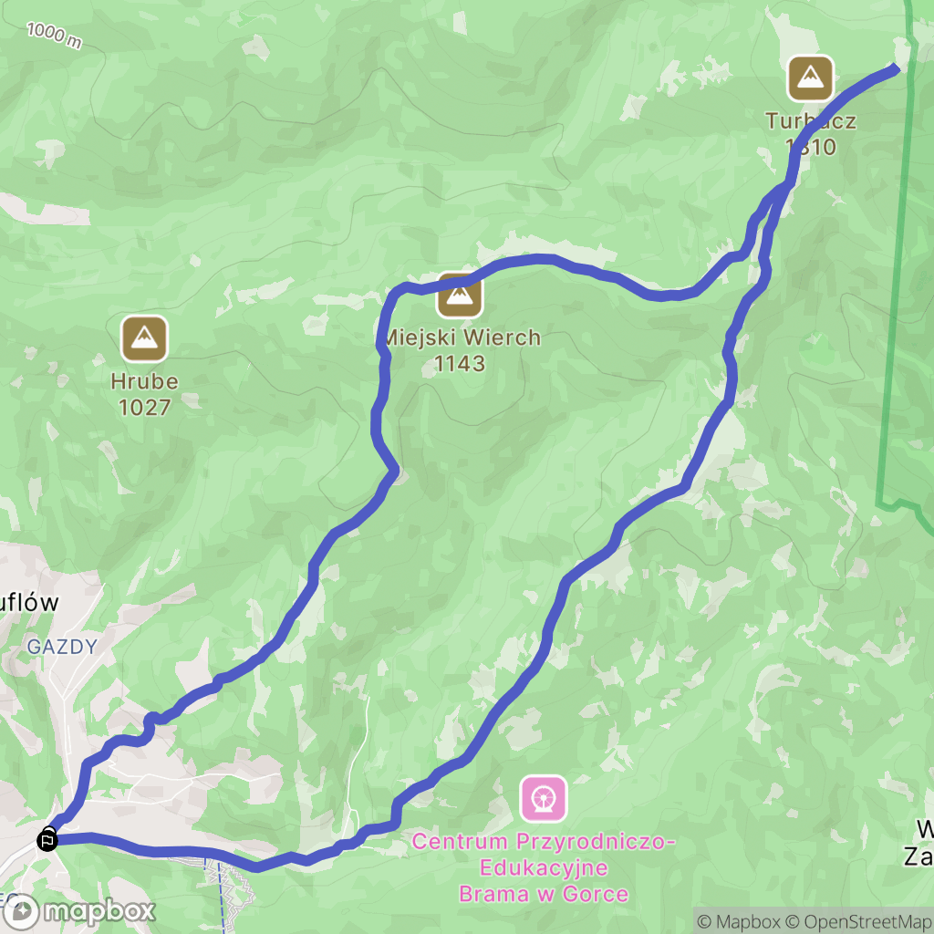 Nowy Targ: mapa trasy - Poland