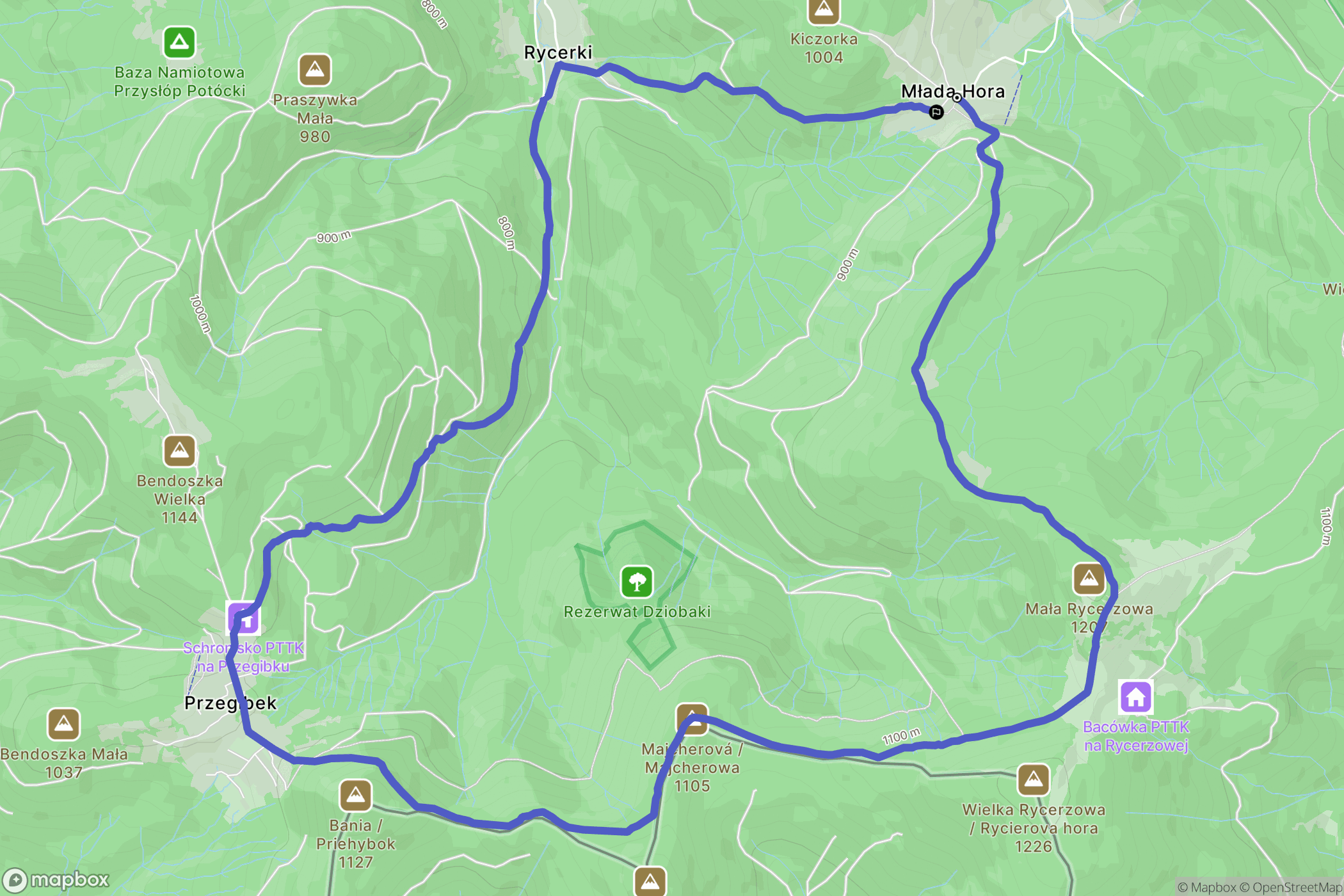 Soblówka: mapa trasy - Poland