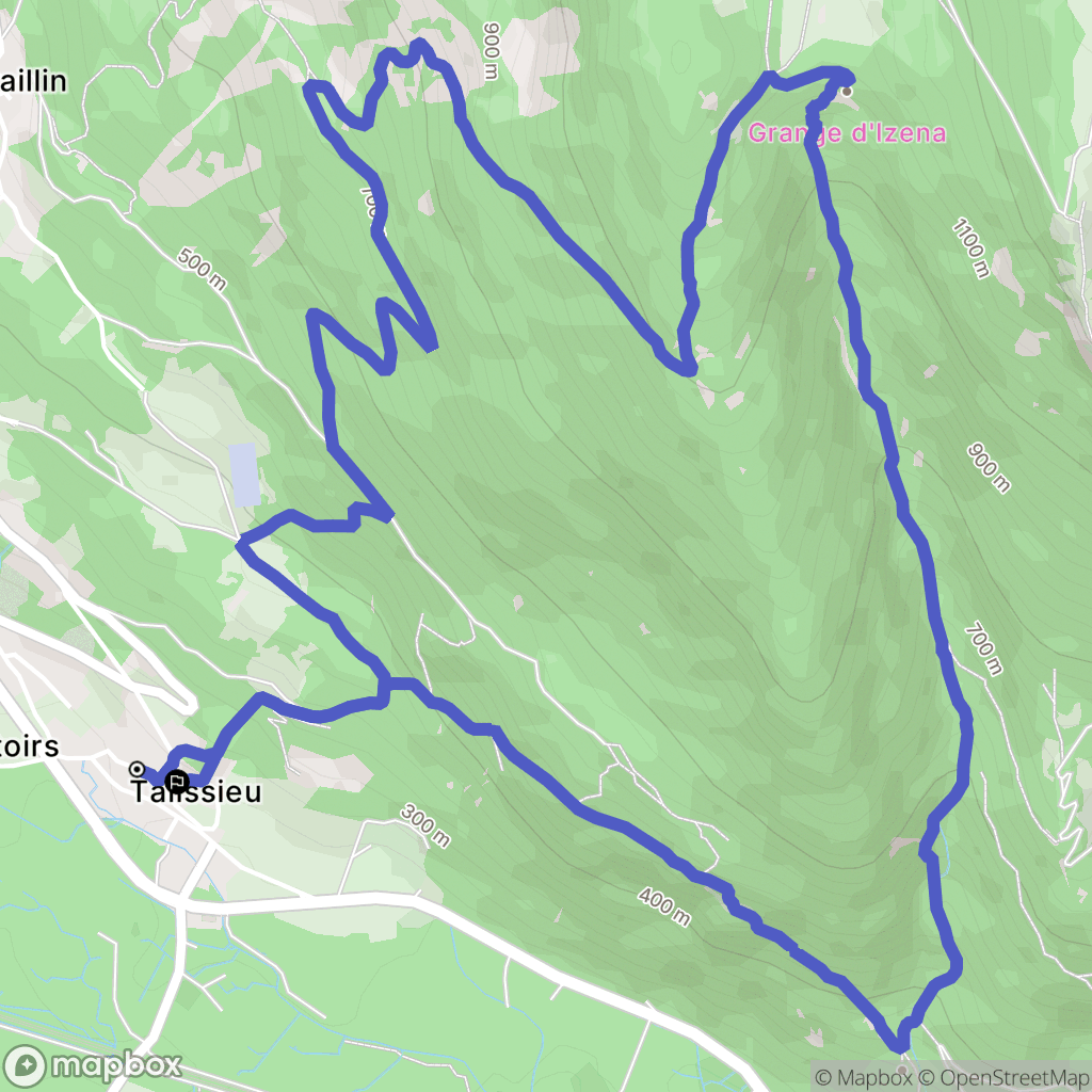 Talissieu : carte du parcours de randonnée - France