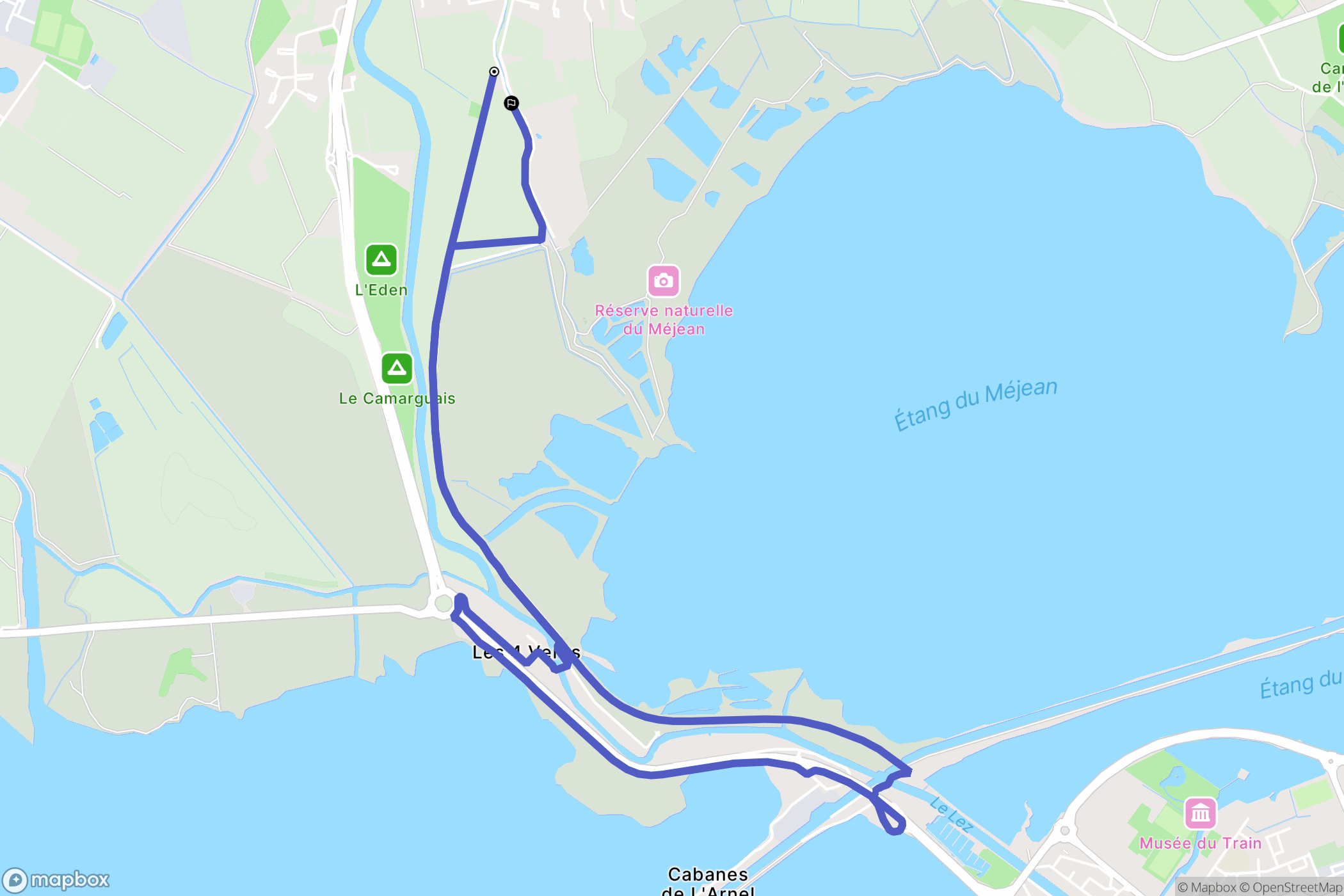 Lattes : carte du parcours de randonnée - France