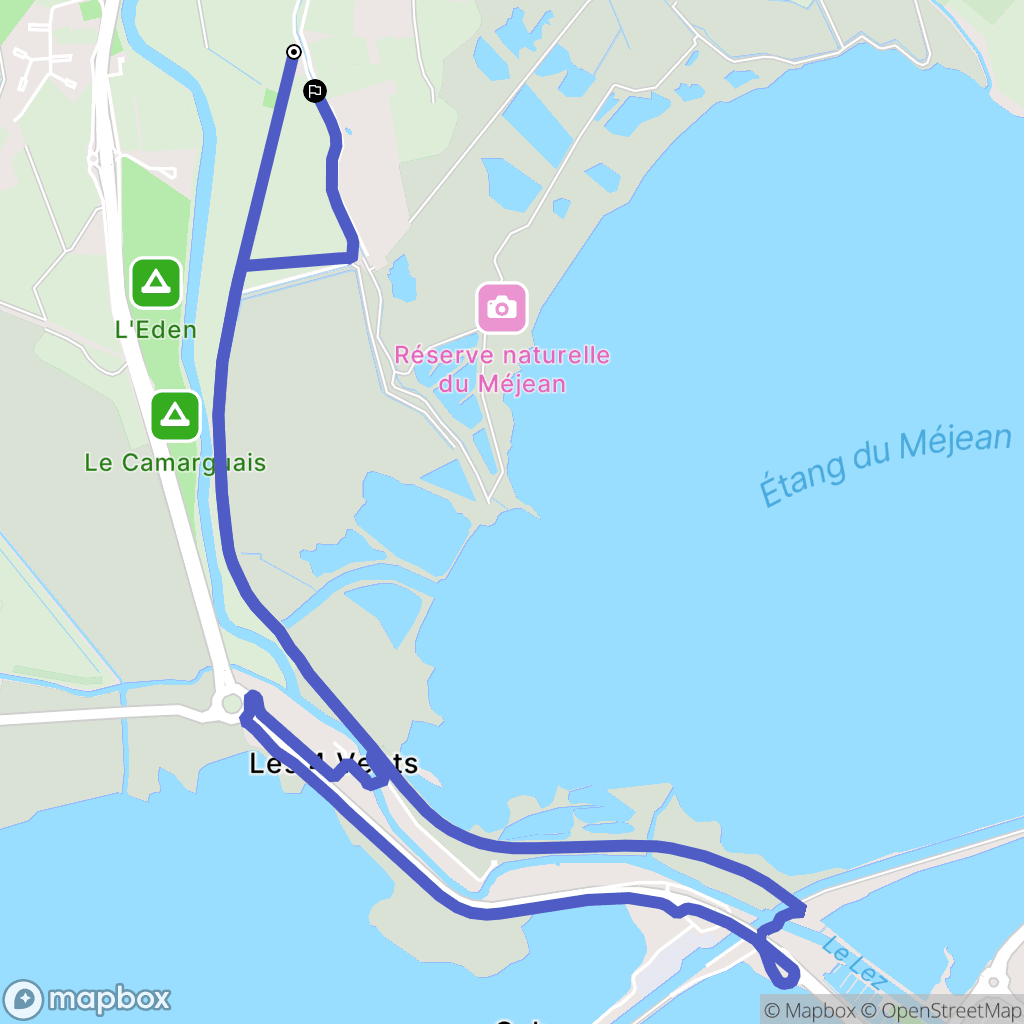 Lattes : carte du parcours de randonnée - France