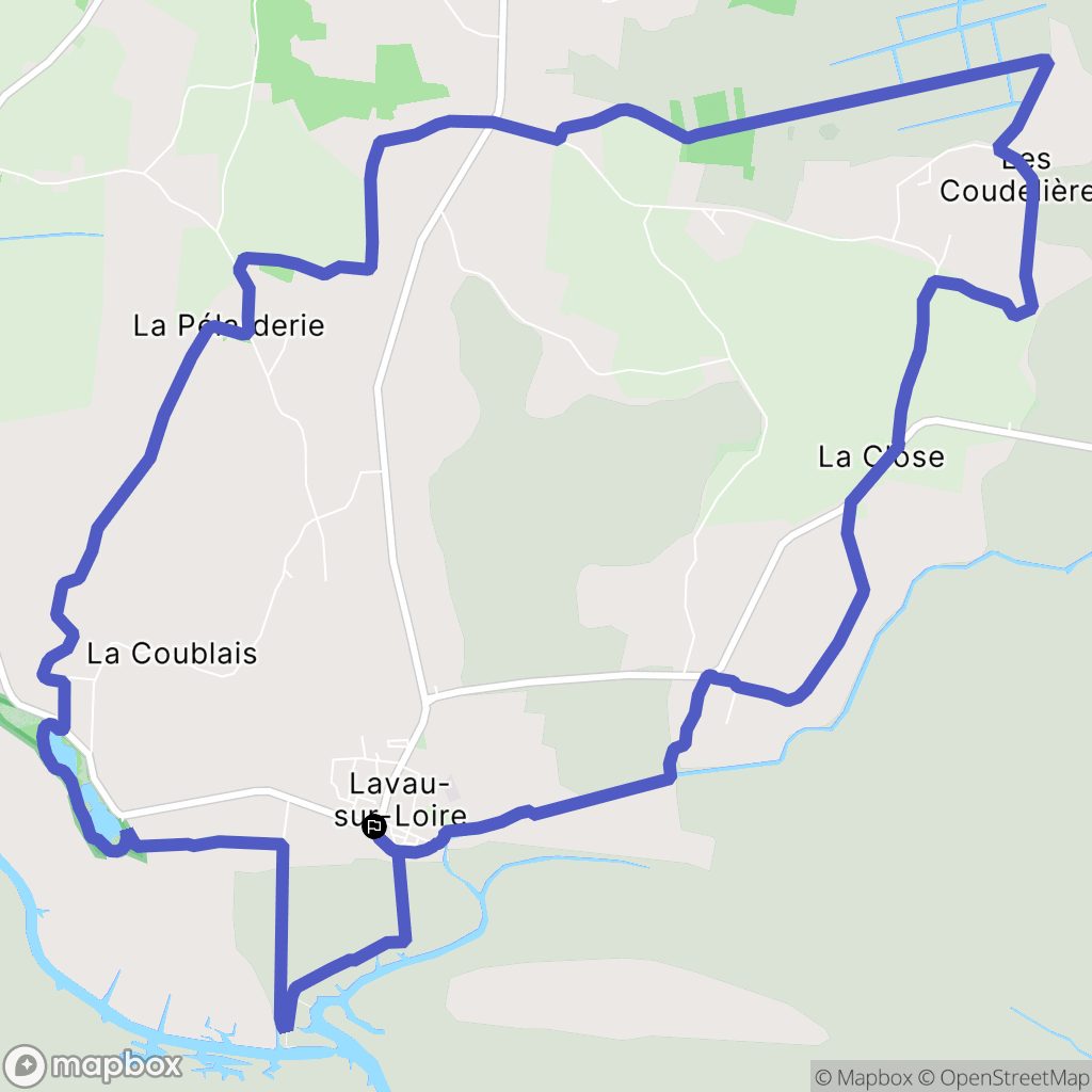 Lavau-sur-Loire : carte du parcours de randonnée - France