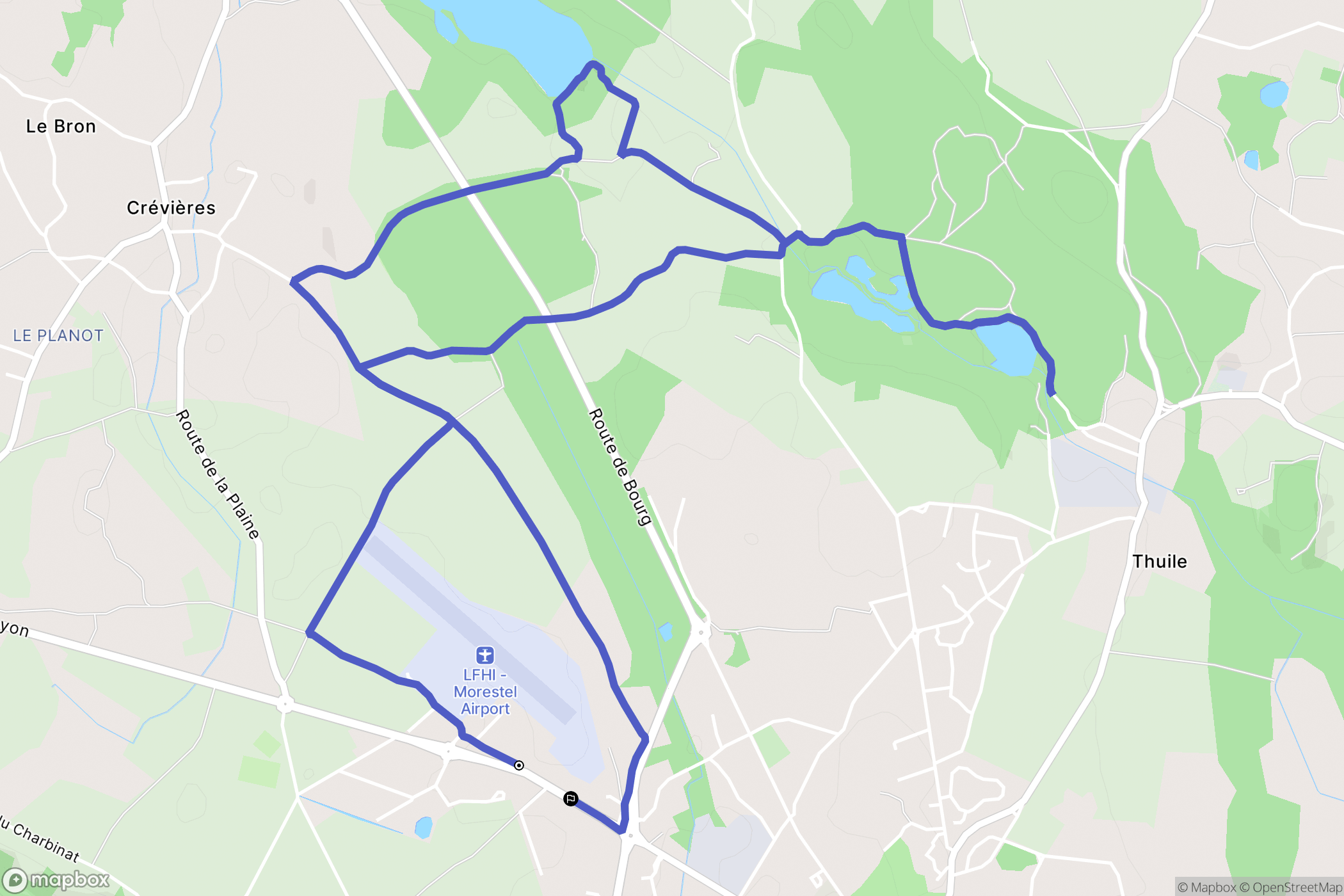 Arandon-Passins : carte du parcours de randonnée - France
