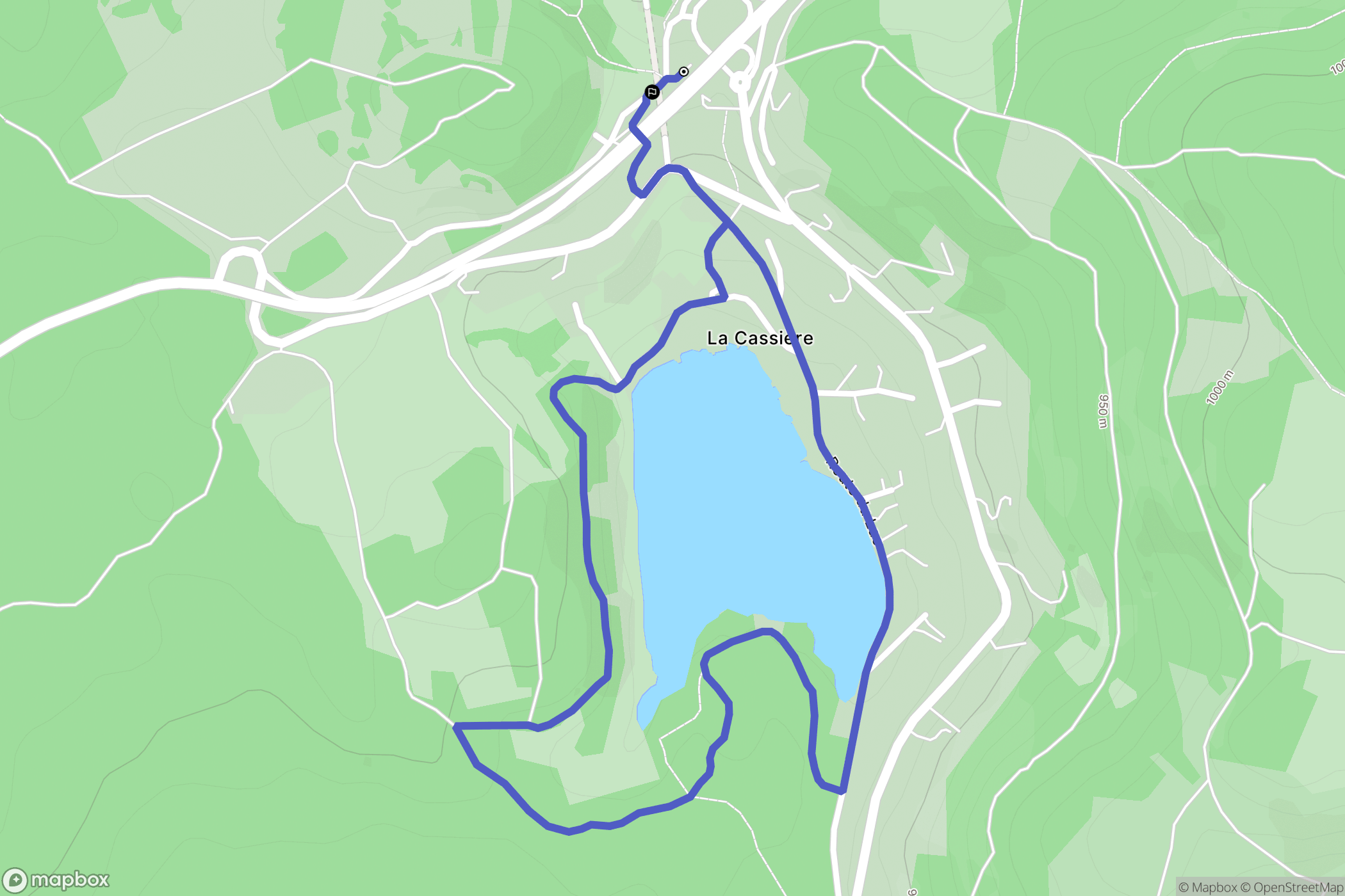 Aydat : carte du parcours de randonnée - France