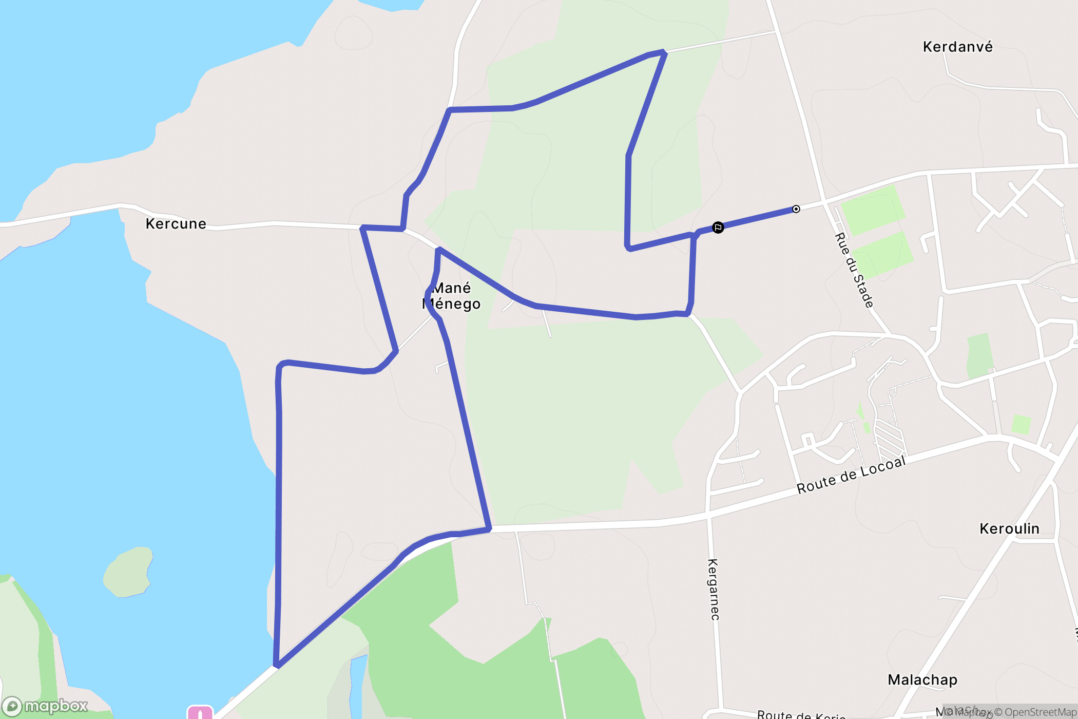 Locoal-Mendon : carte du parcours de randonnée - France