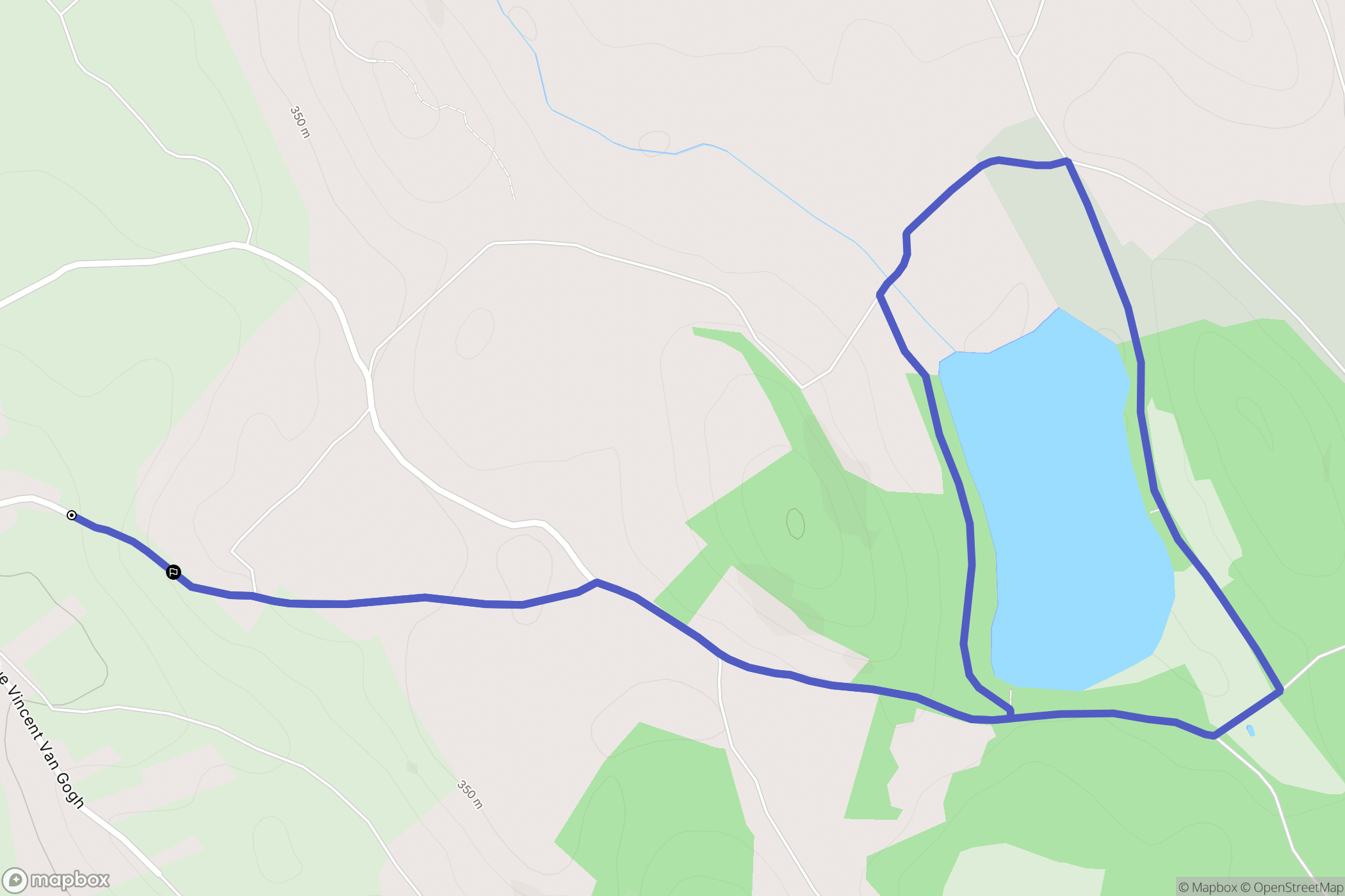 Optevoz : carte du parcours de randonnée - France