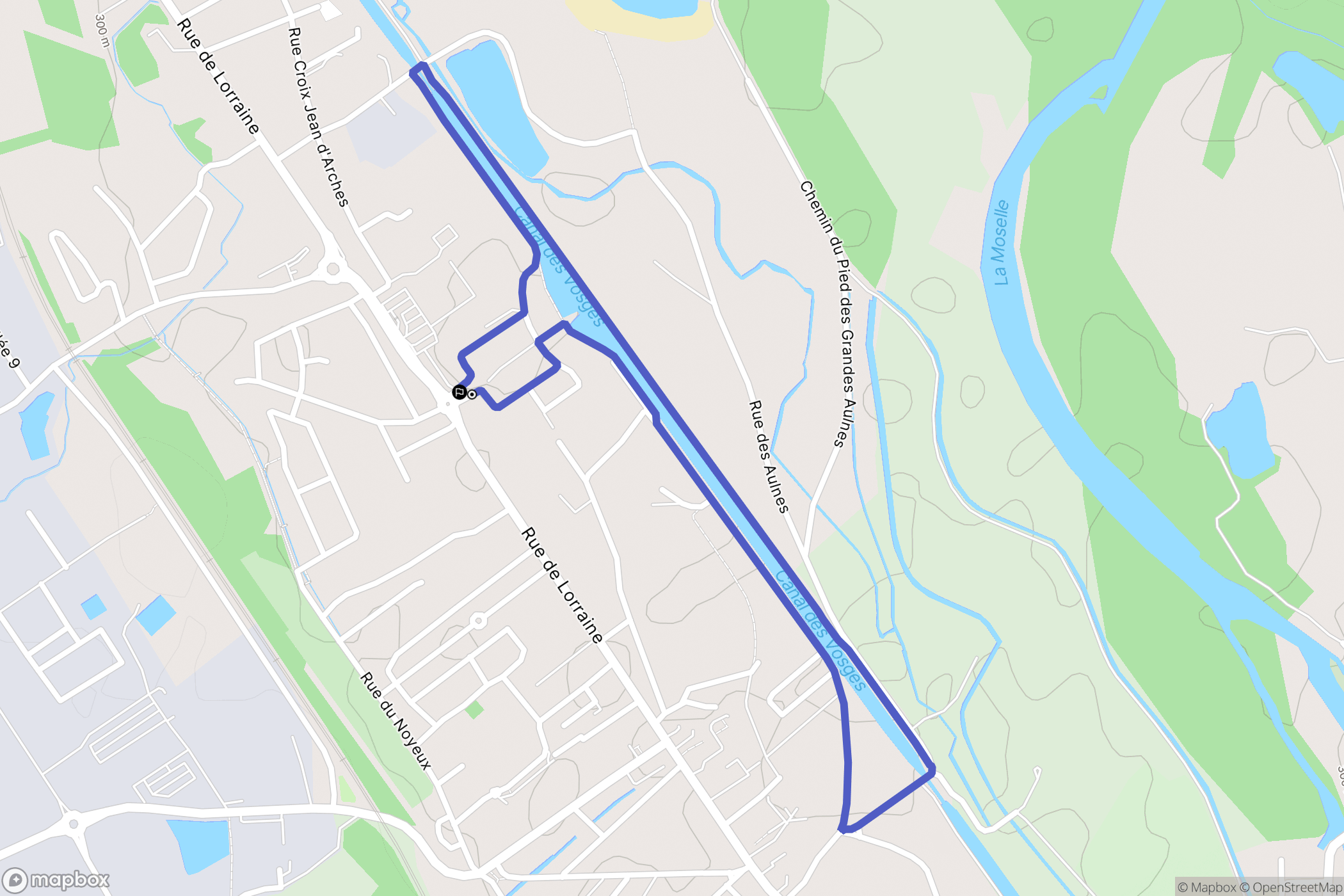 Thaon-les-Vosges : carte du parcours de randonnée - France