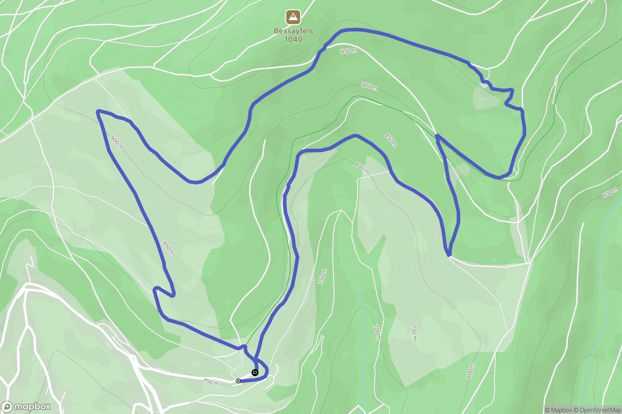 Geishouse : carte du parcours de randonnée - France