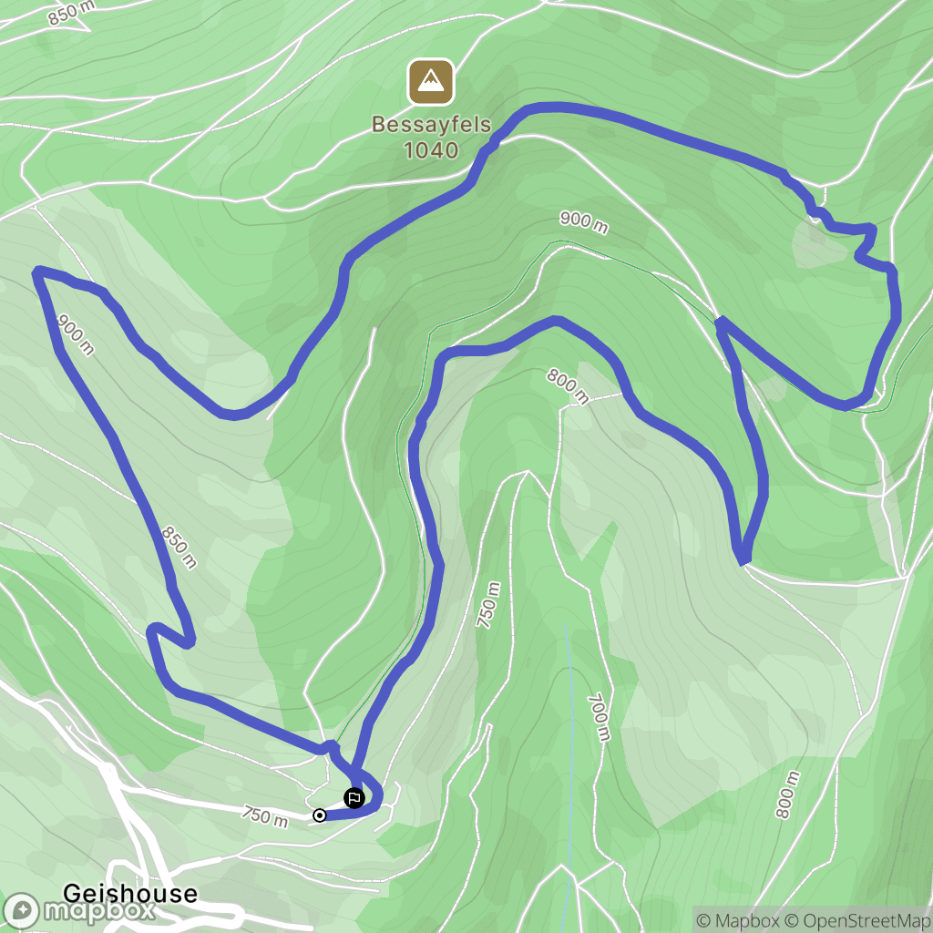 Geishouse : carte du parcours de randonnée - France