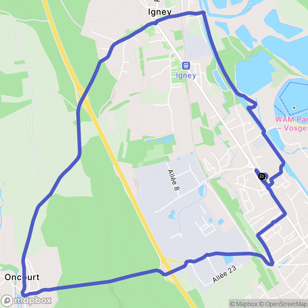 Thaon-les-Vosges : carte du parcours de randonnée - France