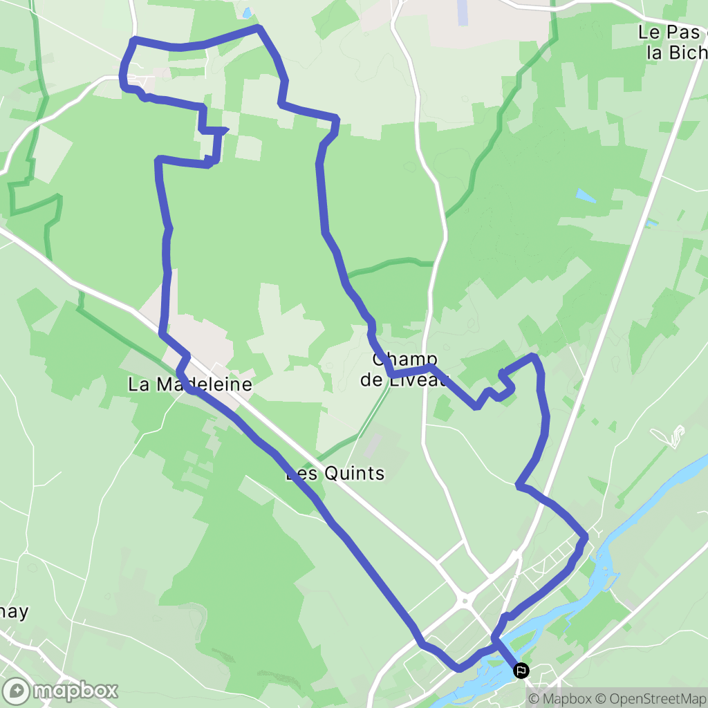 Montreuil-Bellay : carte du parcours de randonnée - France