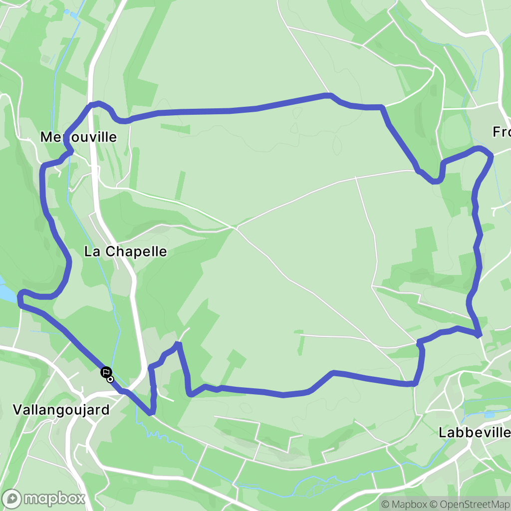 Vallangoujard : carte du parcours de randonnée - France