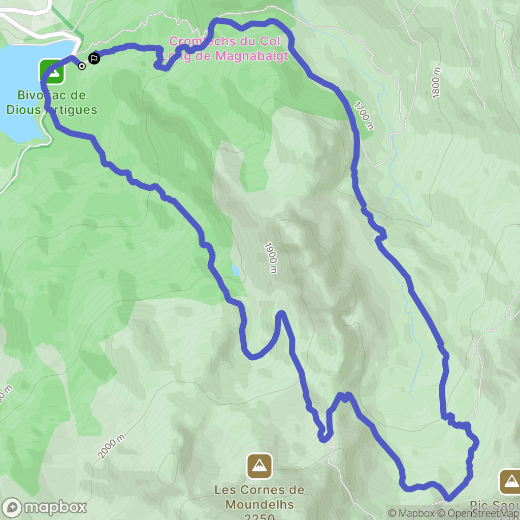 Laruns : carte du parcours de randonnée - France