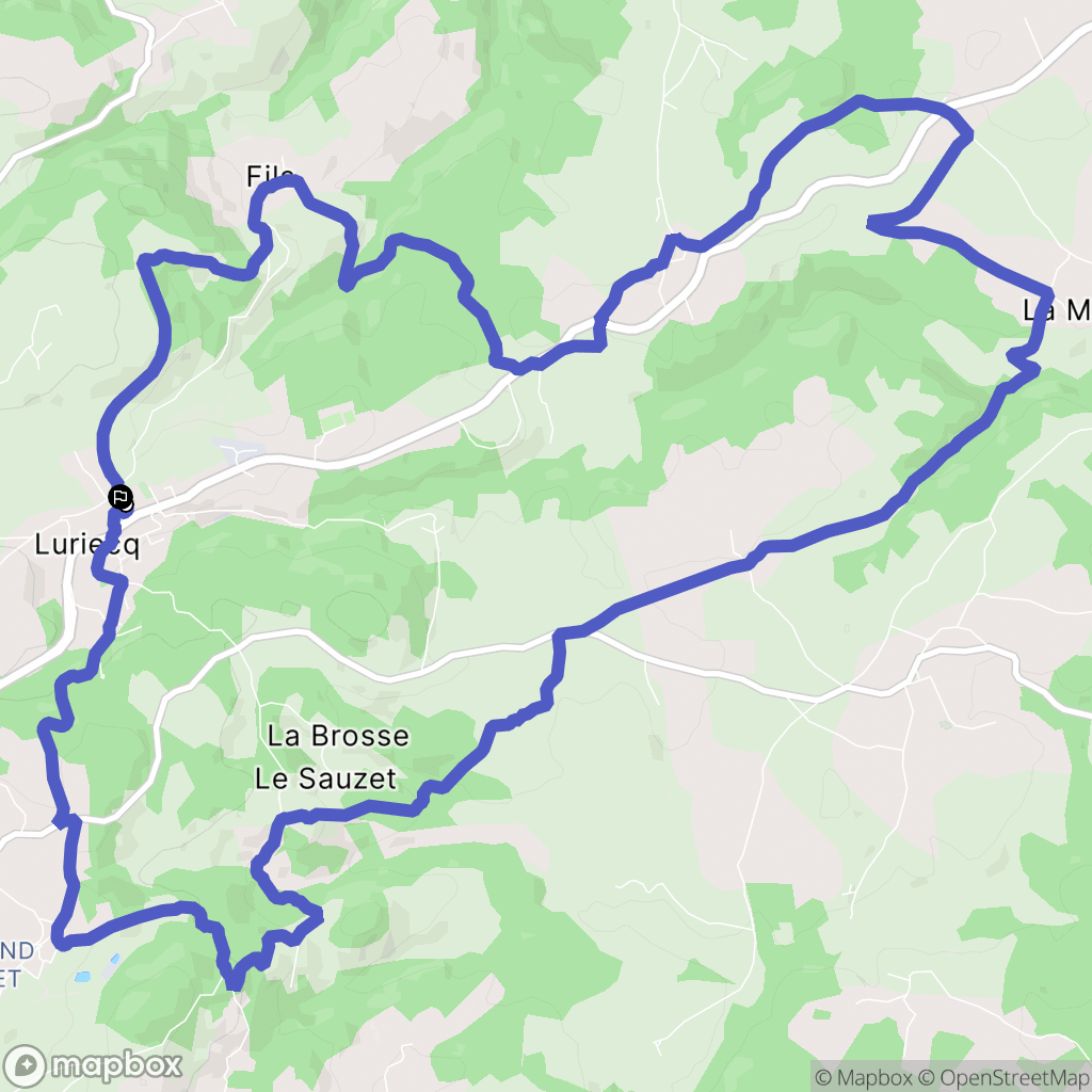 Luriecq : carte du parcours de randonnée - France