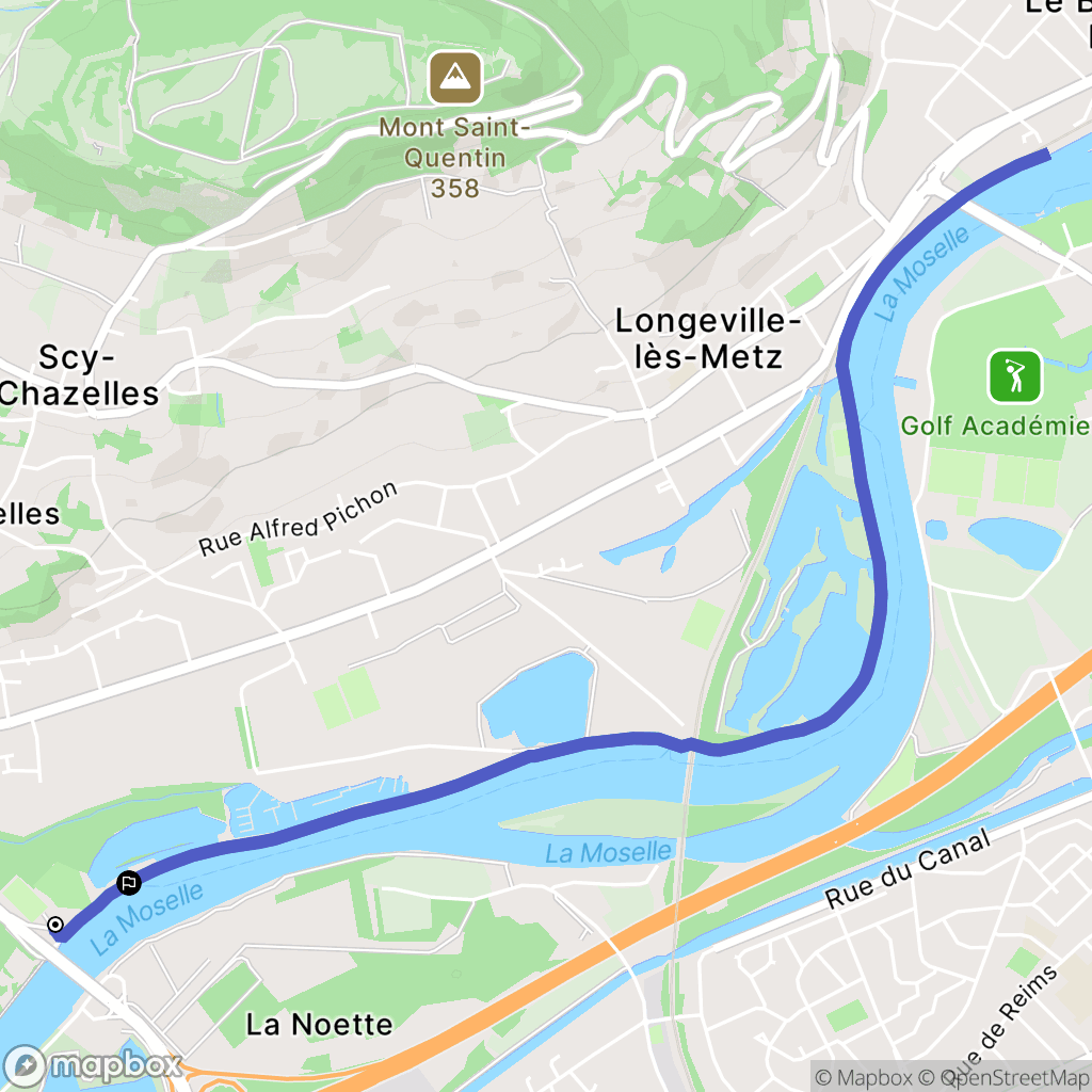 Moulins-lès-Metz : carte du parcours de randonnée - France