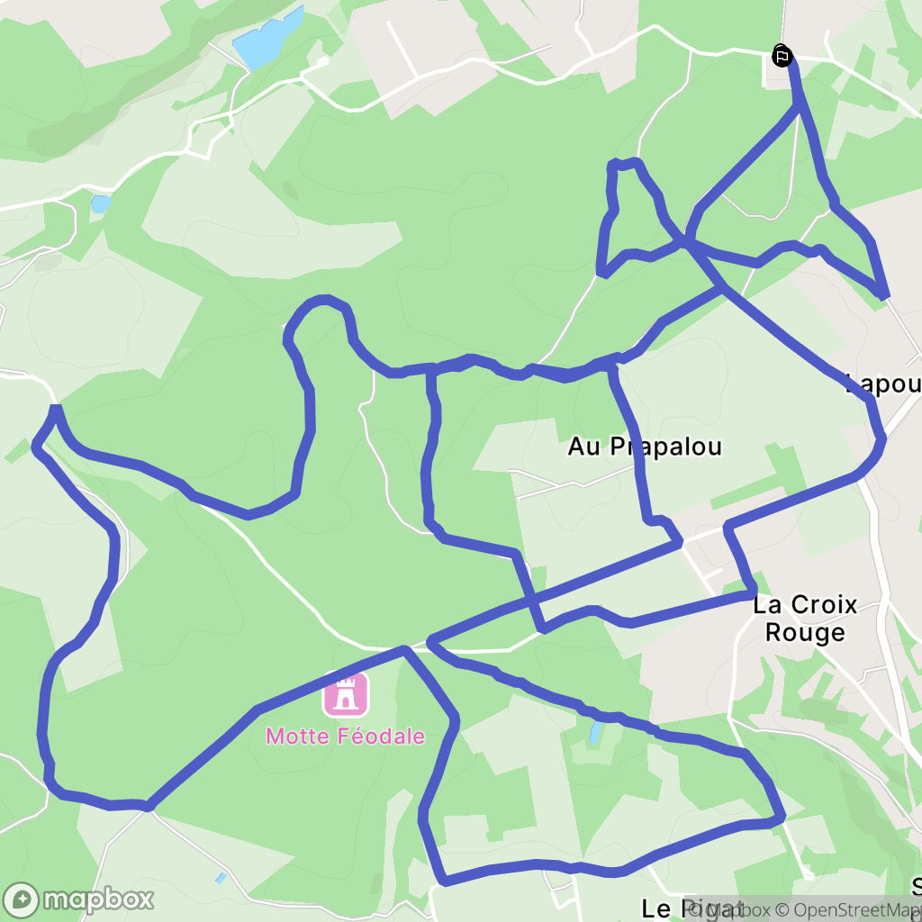 Saint-Félix-de-Villadeix : carte du parcours de randonnée - France