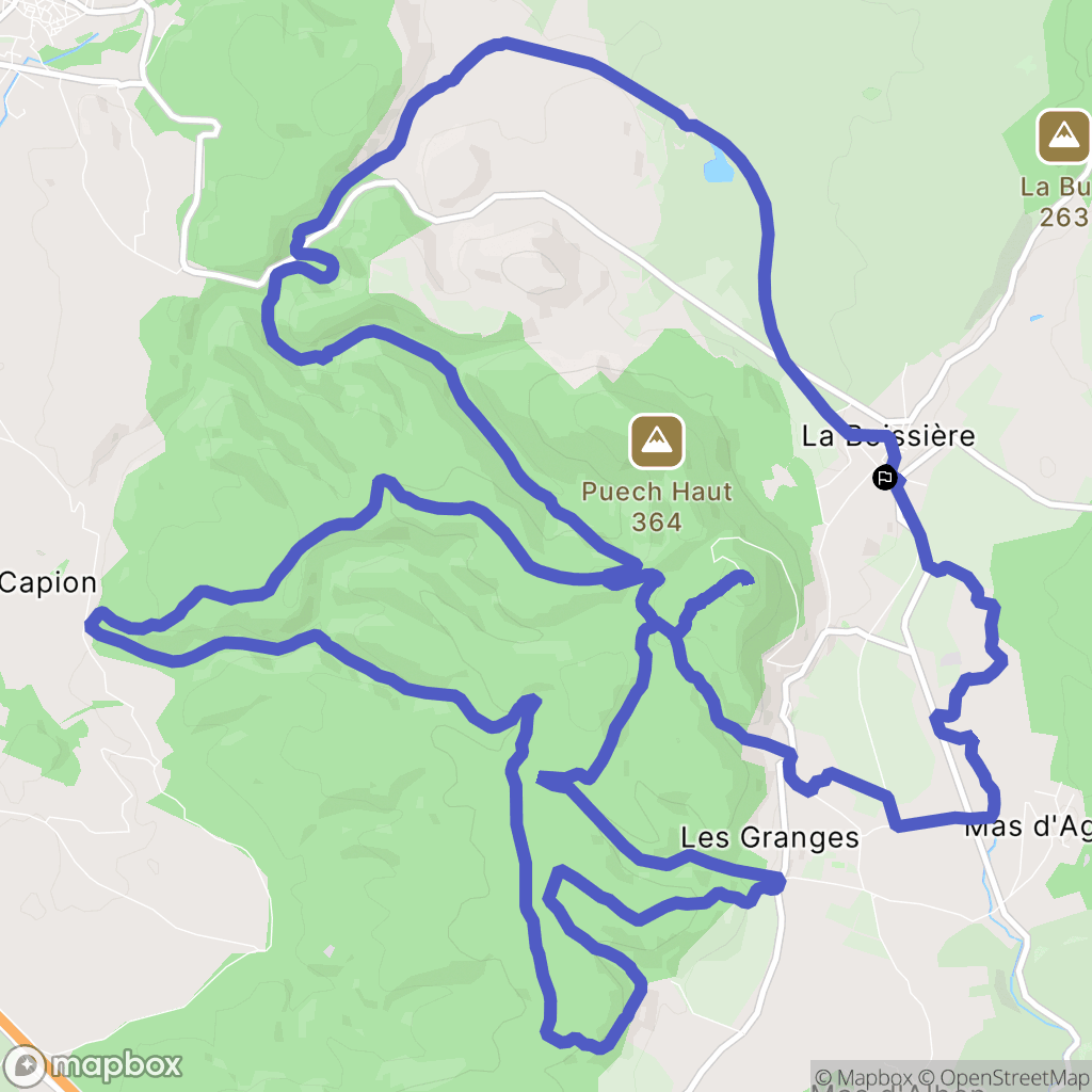 La Boissiere : carte du parcours de randonnée - France