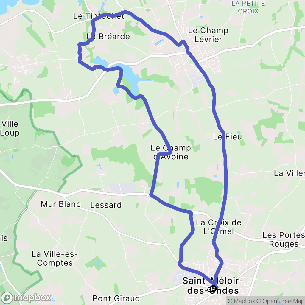 Saint-Méloir-des-Ondes : carte du parcours de randonnée - France
