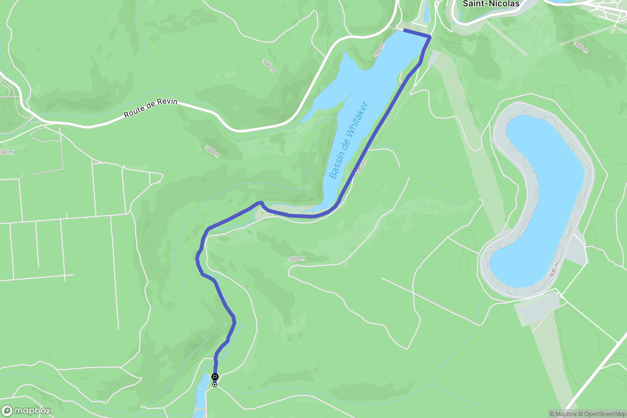 Les Mazures : carte du parcours de randonnée - France
