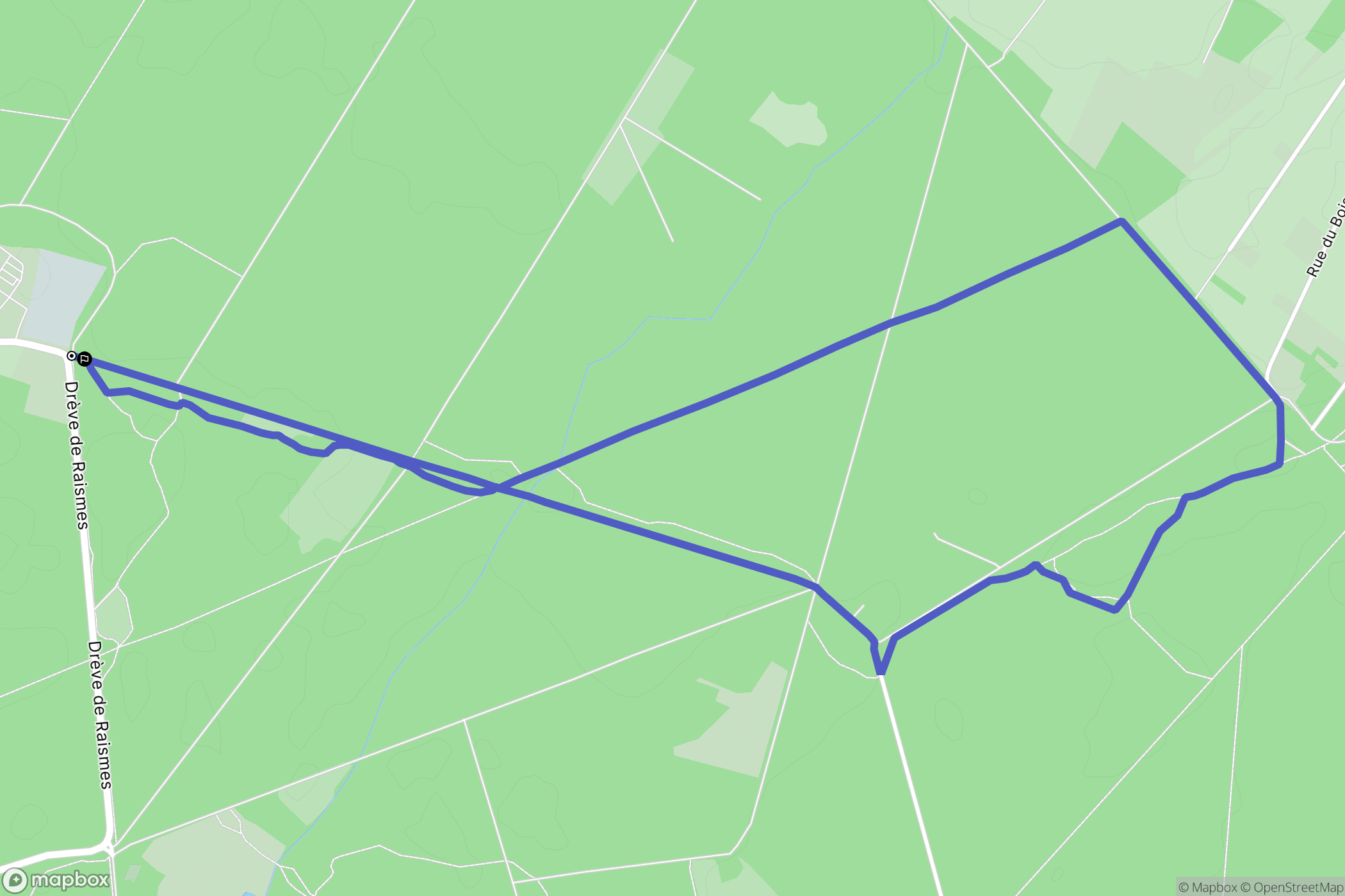 Saint-Amand-les-Eaux : carte du parcours de randonnée - France