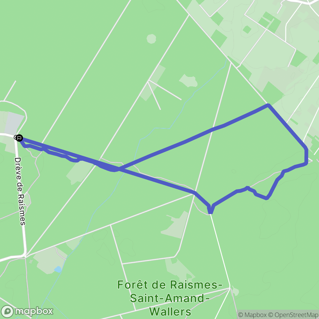 Saint-Amand-les-Eaux : carte du parcours de randonnée - France