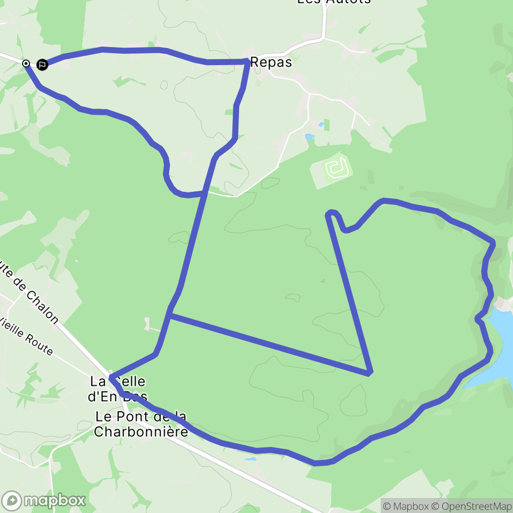 Auxy : carte du parcours de randonnée - France