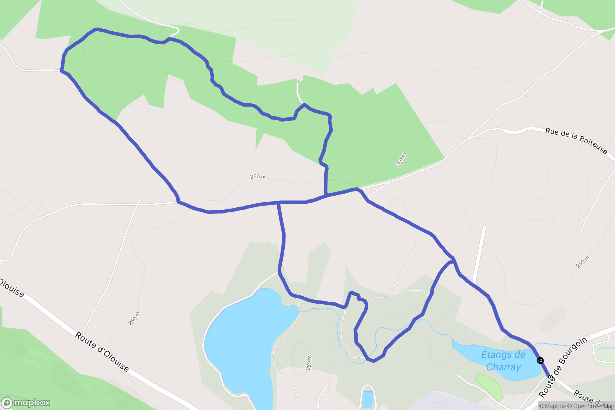 Vézeronce-Curtin : carte du parcours de randonnée - France