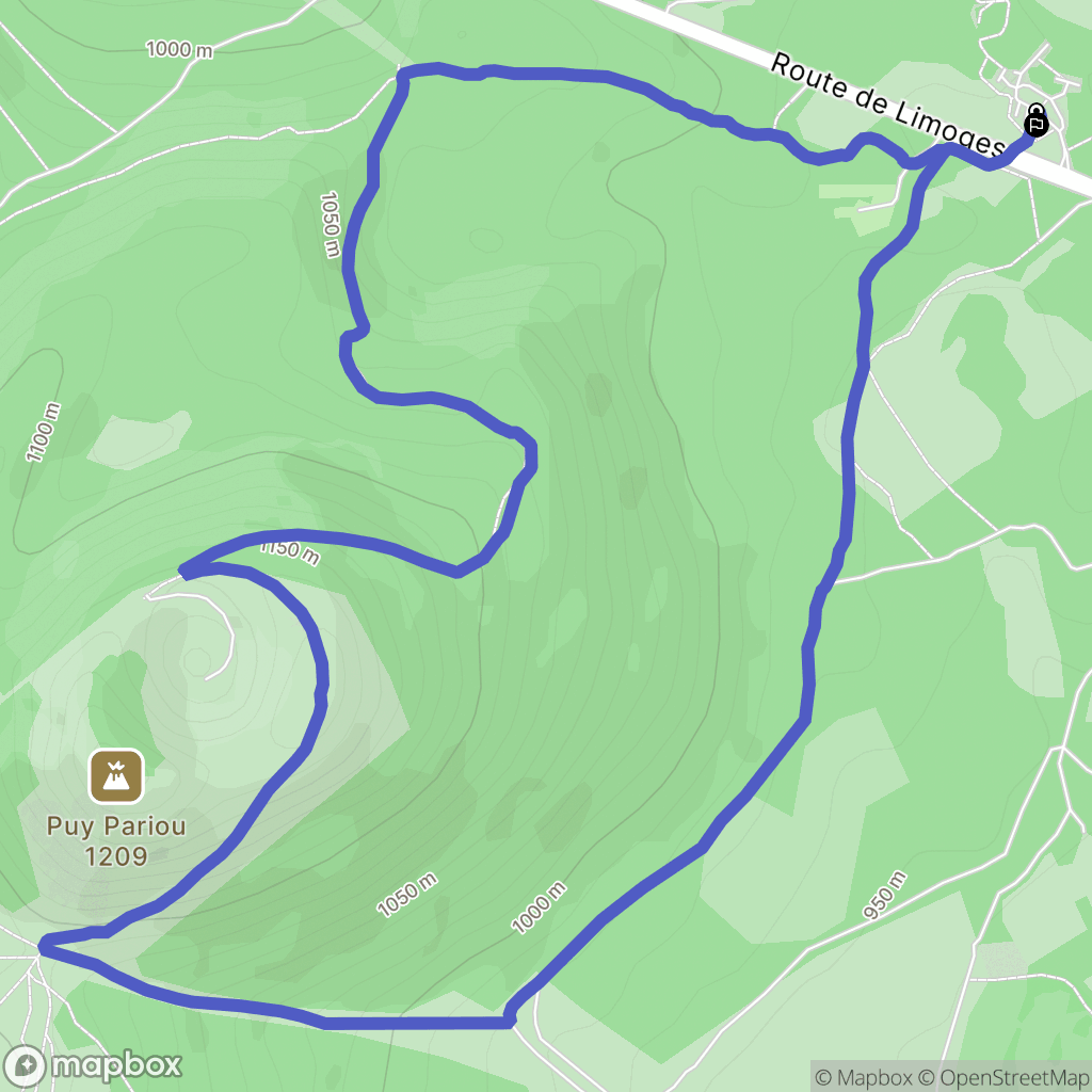 Orcines : carte du parcours de randonnée - France