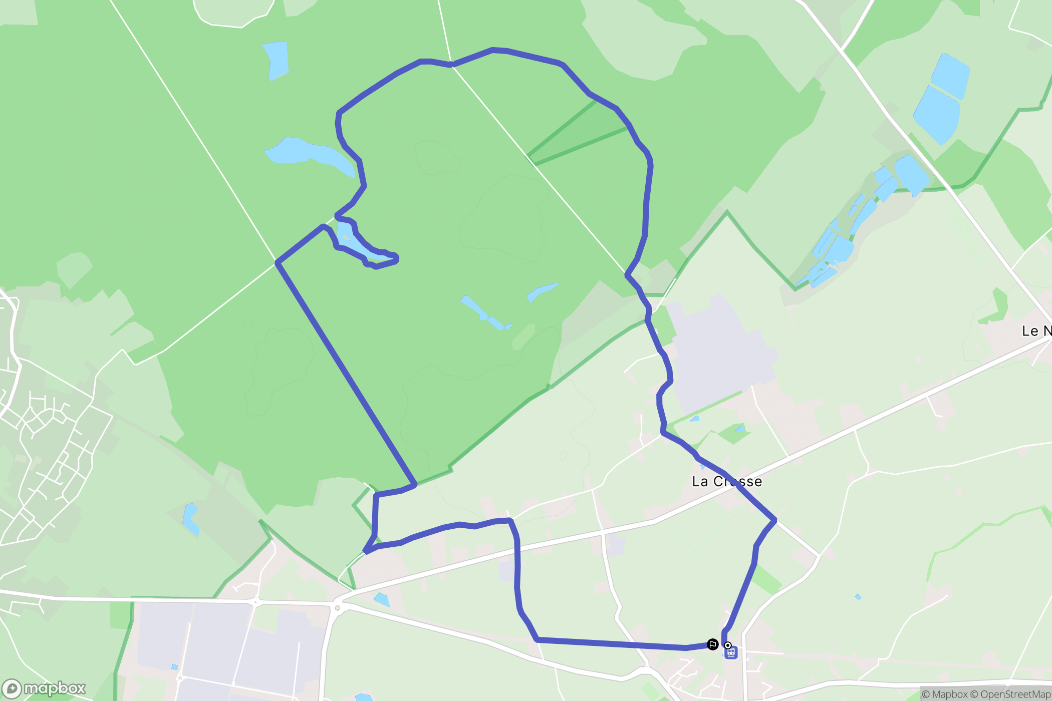 Renescure : carte du parcours de randonnée - France