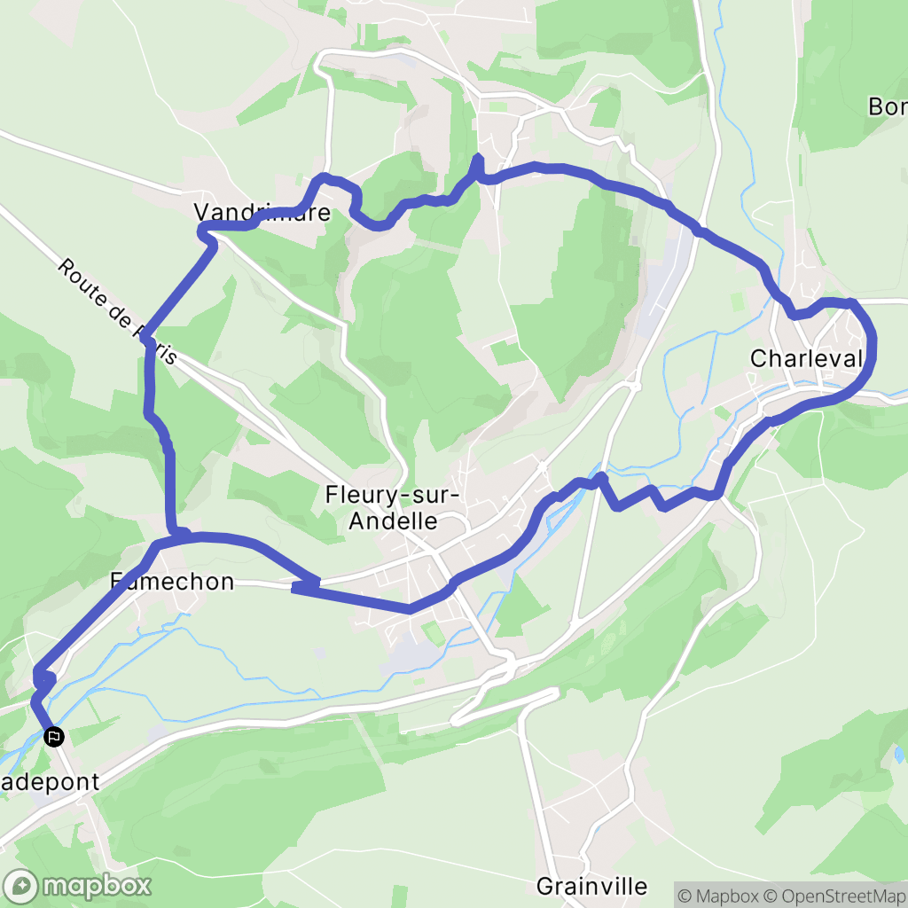 Radepont : carte du parcours de randonnée - France