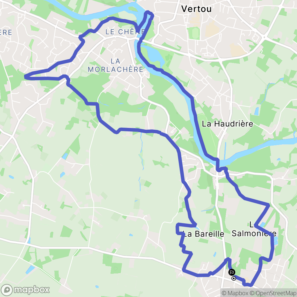Vertou : carte du parcours de randonnée - France