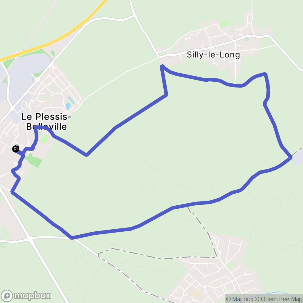 Le Plessis-Belleville : carte du parcours de randonnée - France