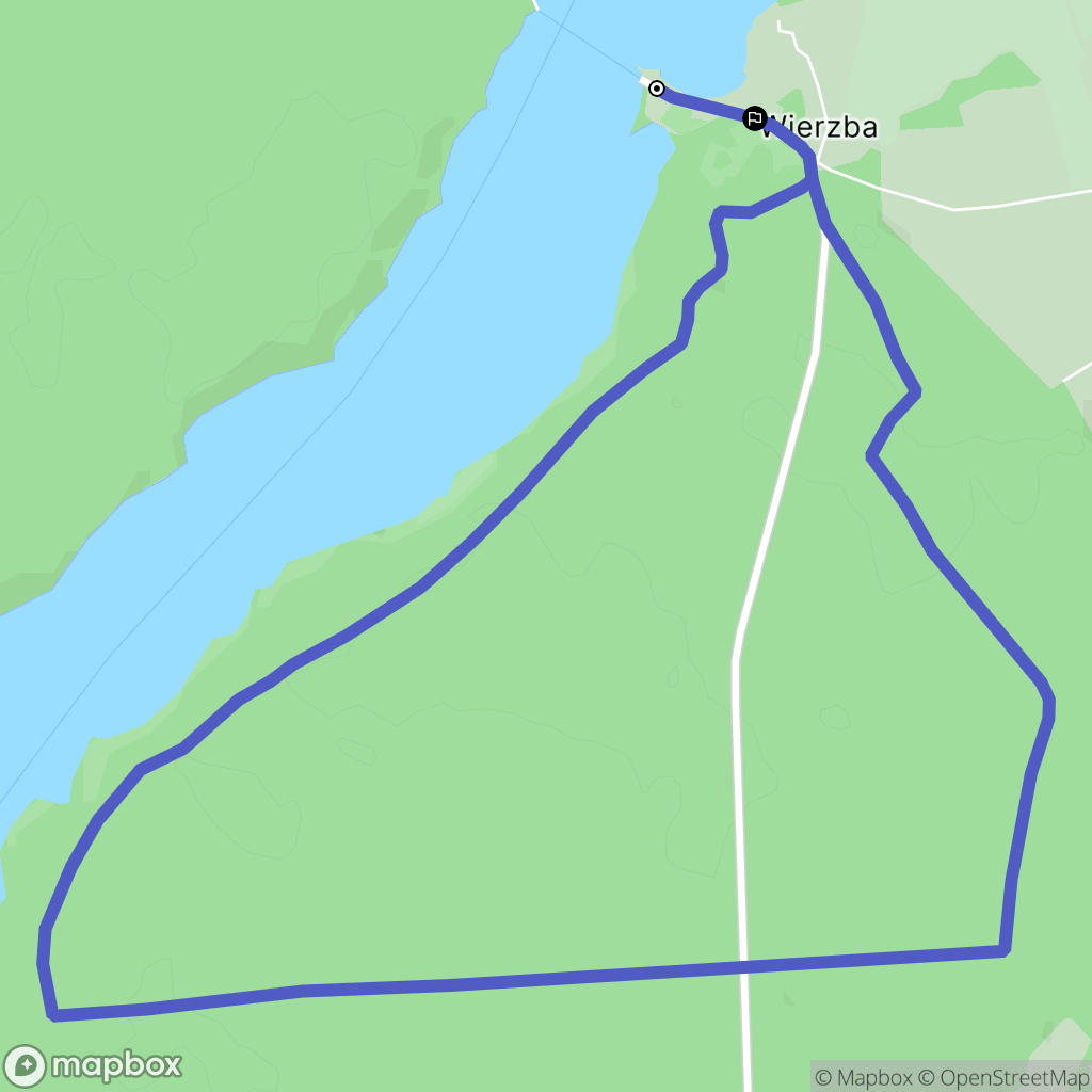 Wierzba: mapa trasy - Poland