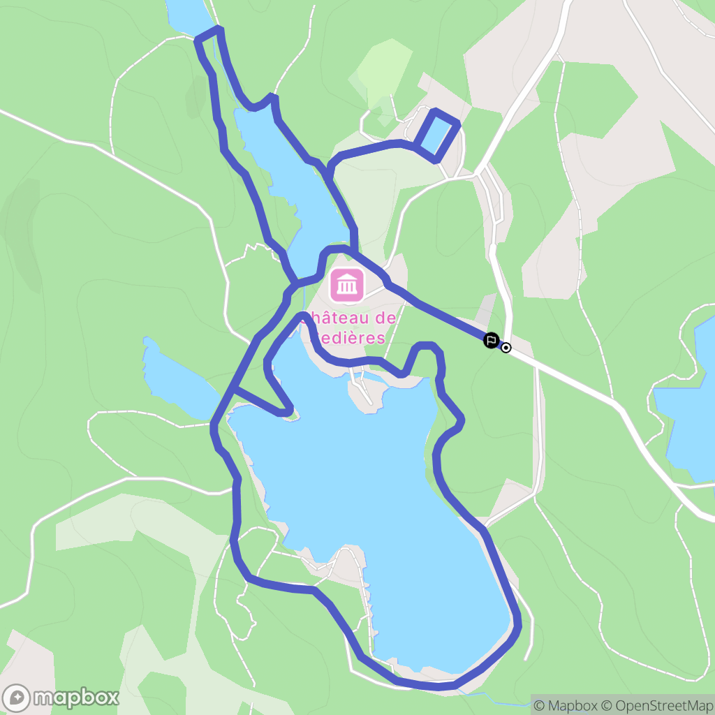 Clergoux : carte du parcours de randonnée - France