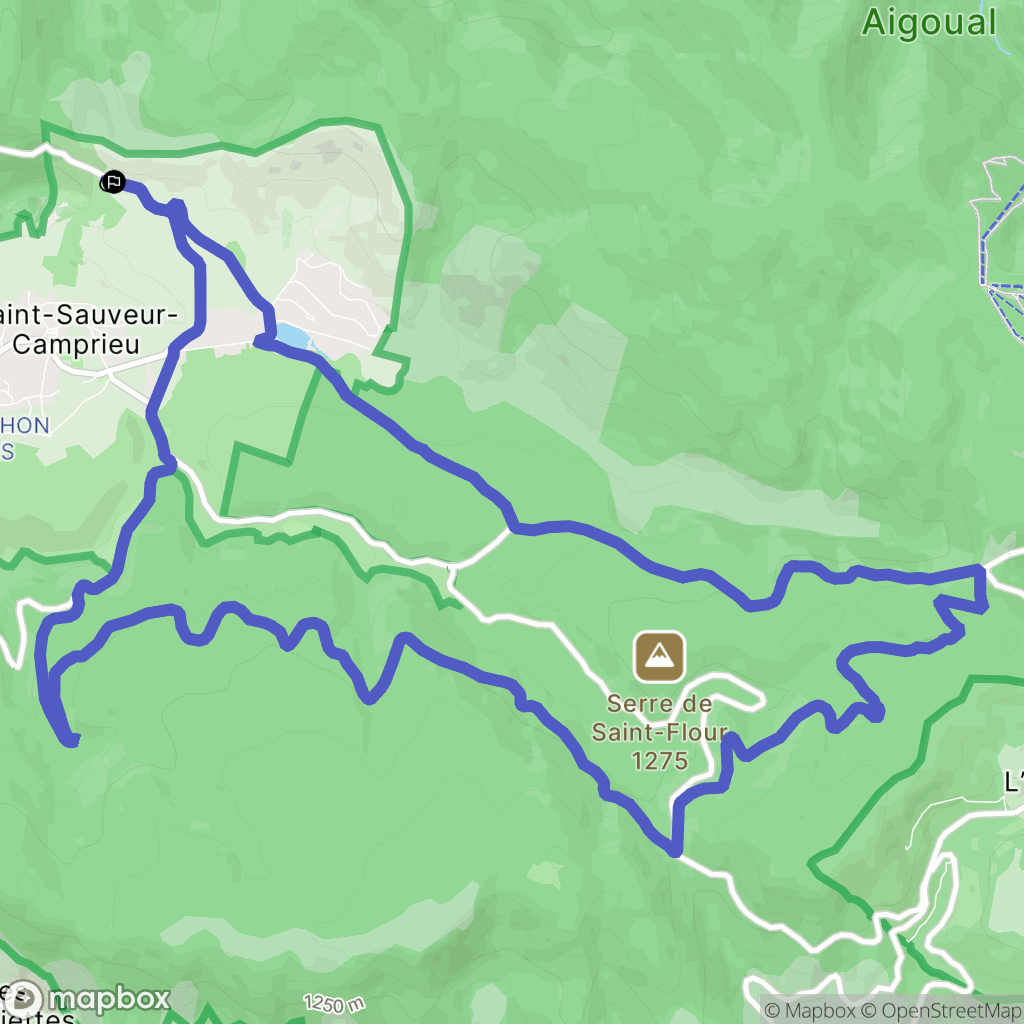 Saint-Sauveur-Camprieu : carte du parcours de randonnée - France