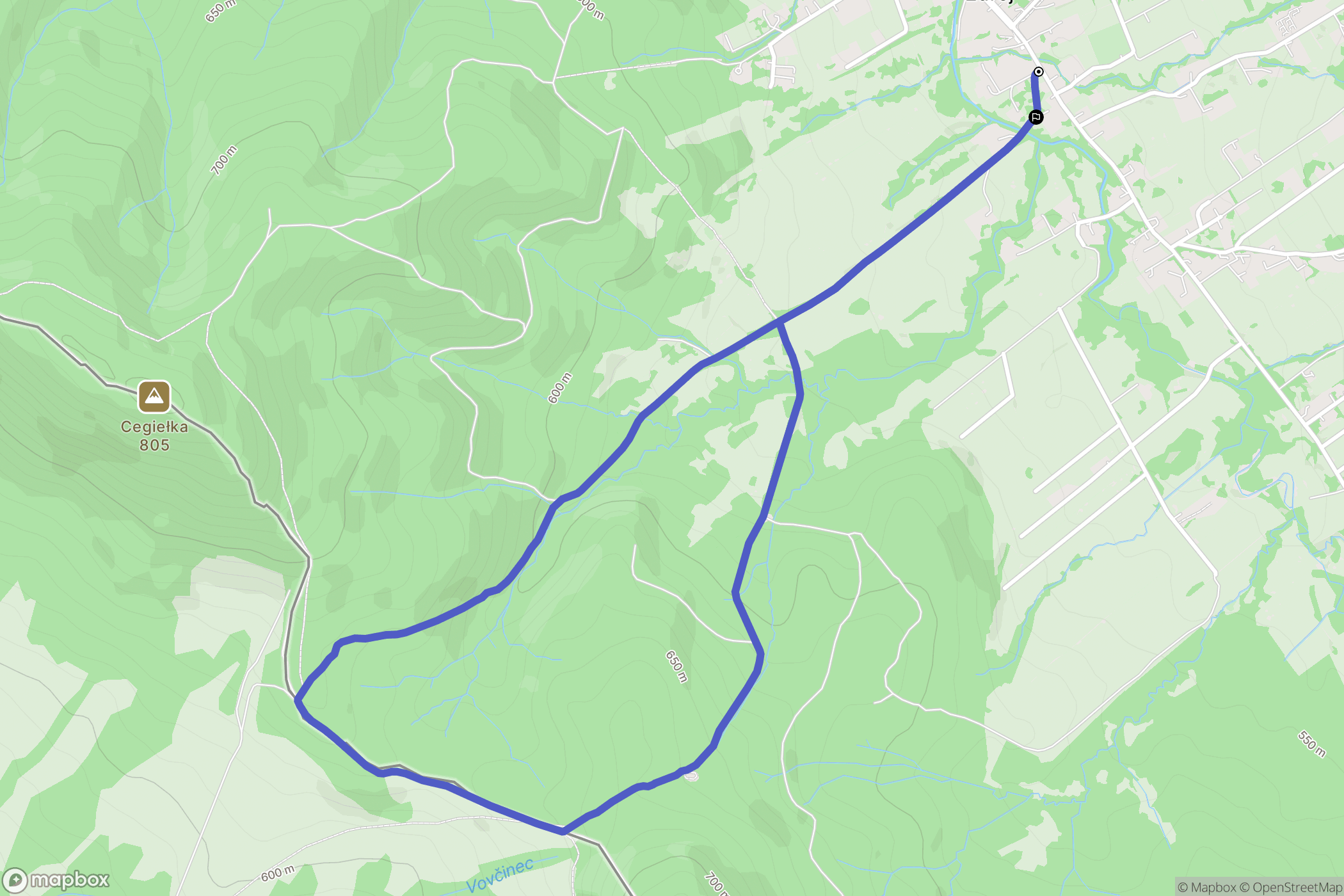 Wysowa-Zdrój: mapa trasy - Poland