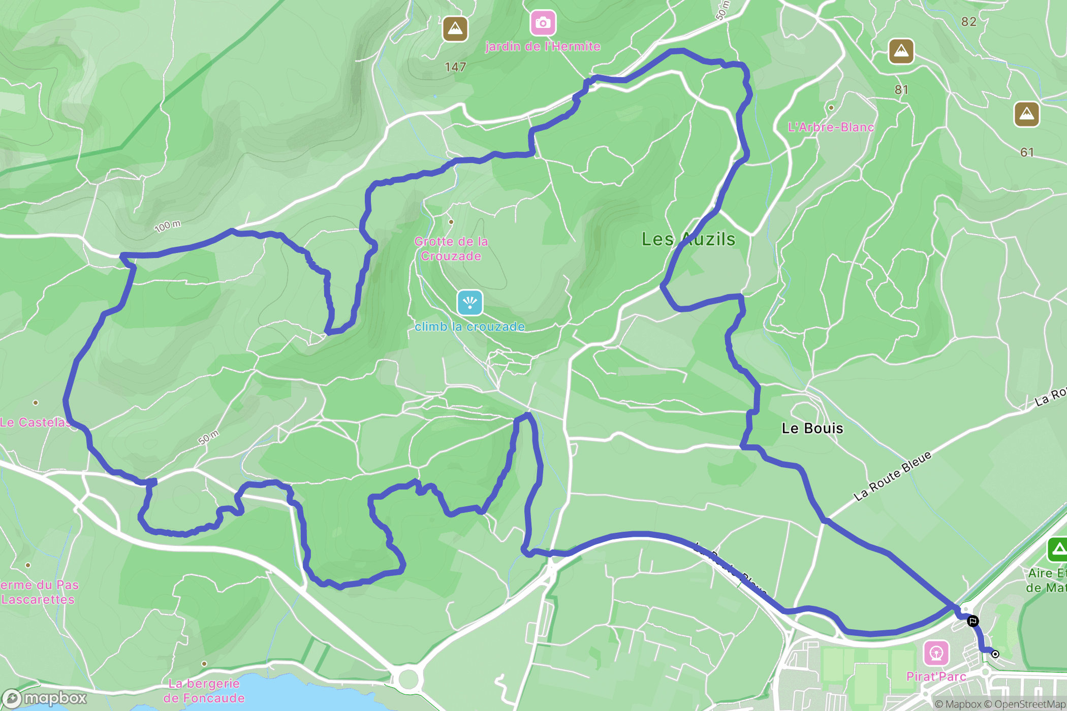 Gruissan : carte du parcours de randonnée - France