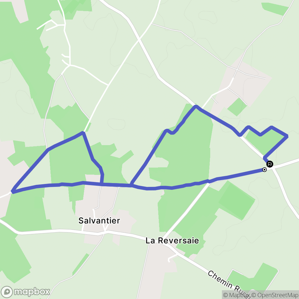 Romagne : carte du parcours de randonnée - France