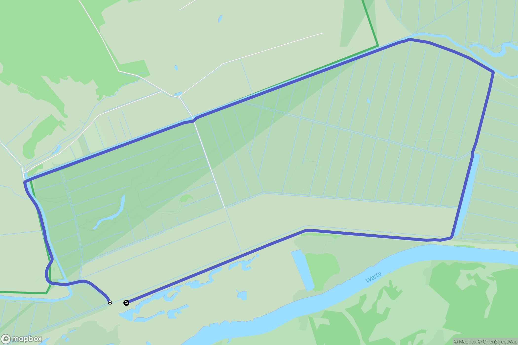 Kostrzyn nad Odrą: mapa trasy - Poland
