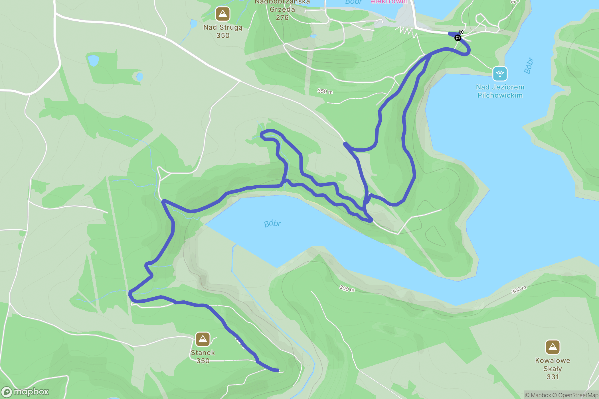Pilchowice: mapa trasy - Poland