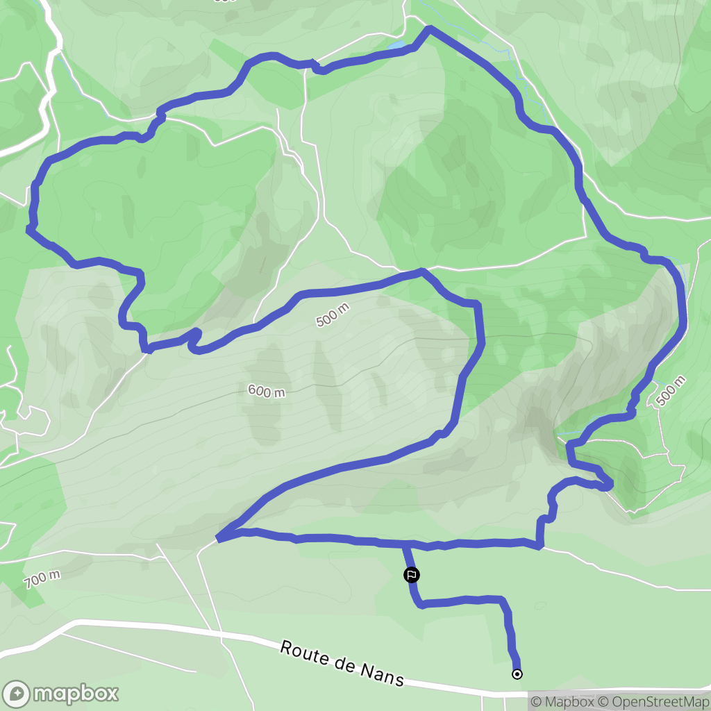 Plan-d'Aups-Sainte-Baume : carte du parcours de randonnée - France