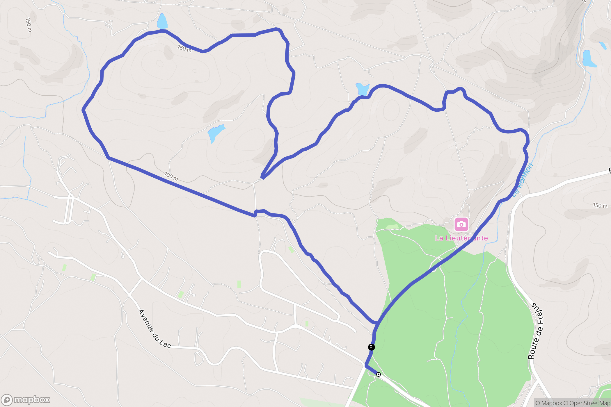 Puget-sur-Argens : carte du parcours de randonnée - France