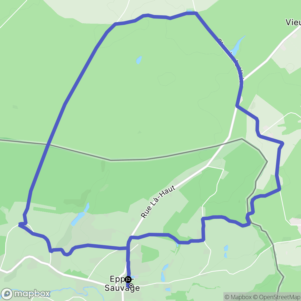 Eppe-Sauvage : carte du parcours de randonnée - France
