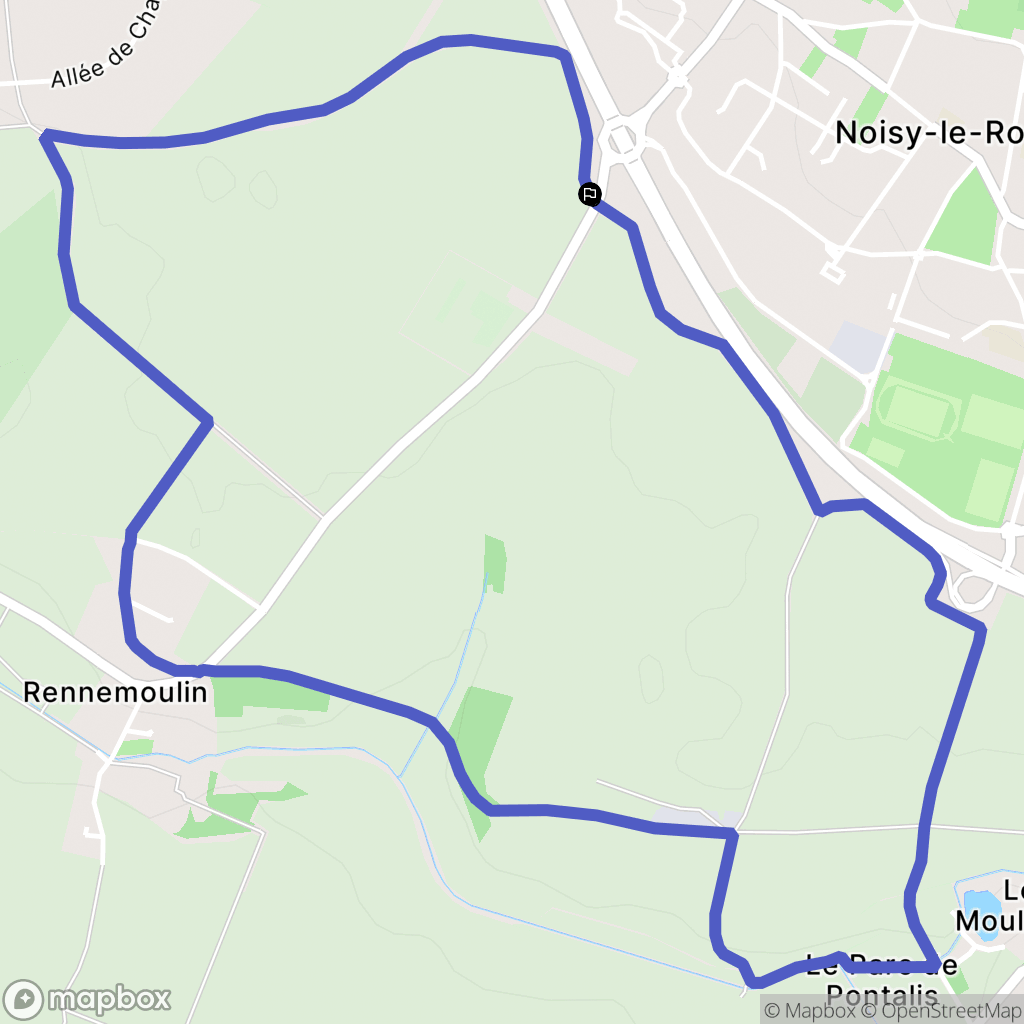 Noisy-le-Roi : carte du parcours de randonnée - France