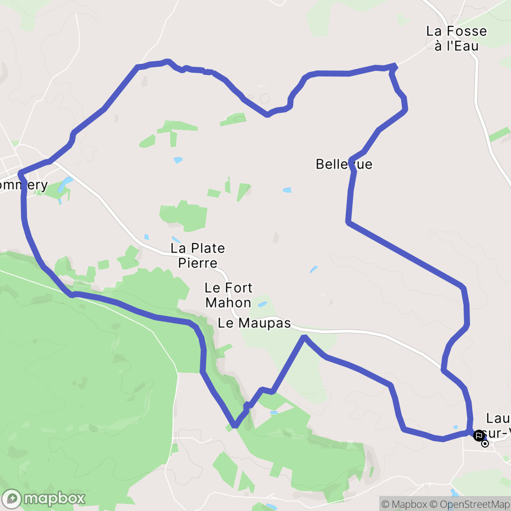 Launois-sur-Vence : carte du parcours de randonnée - France