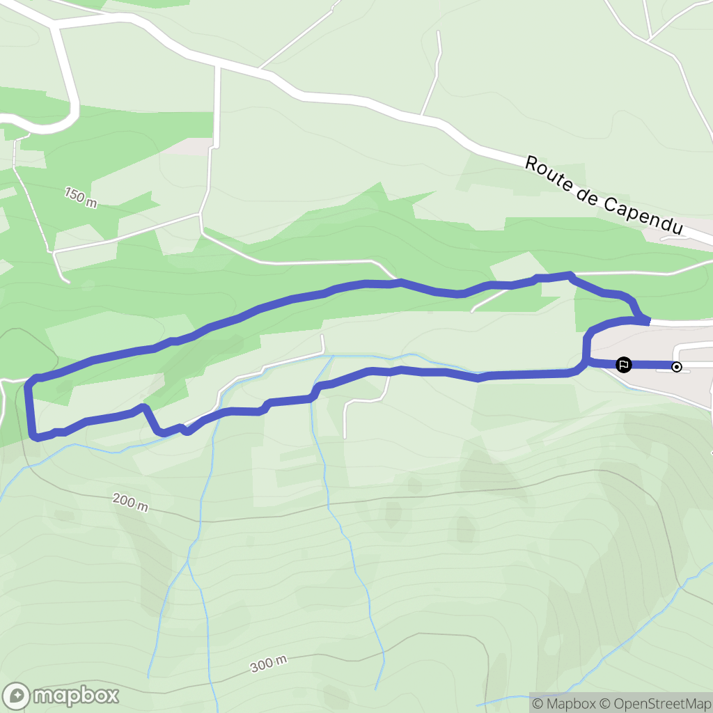 Comigne : carte du parcours de randonnée - France