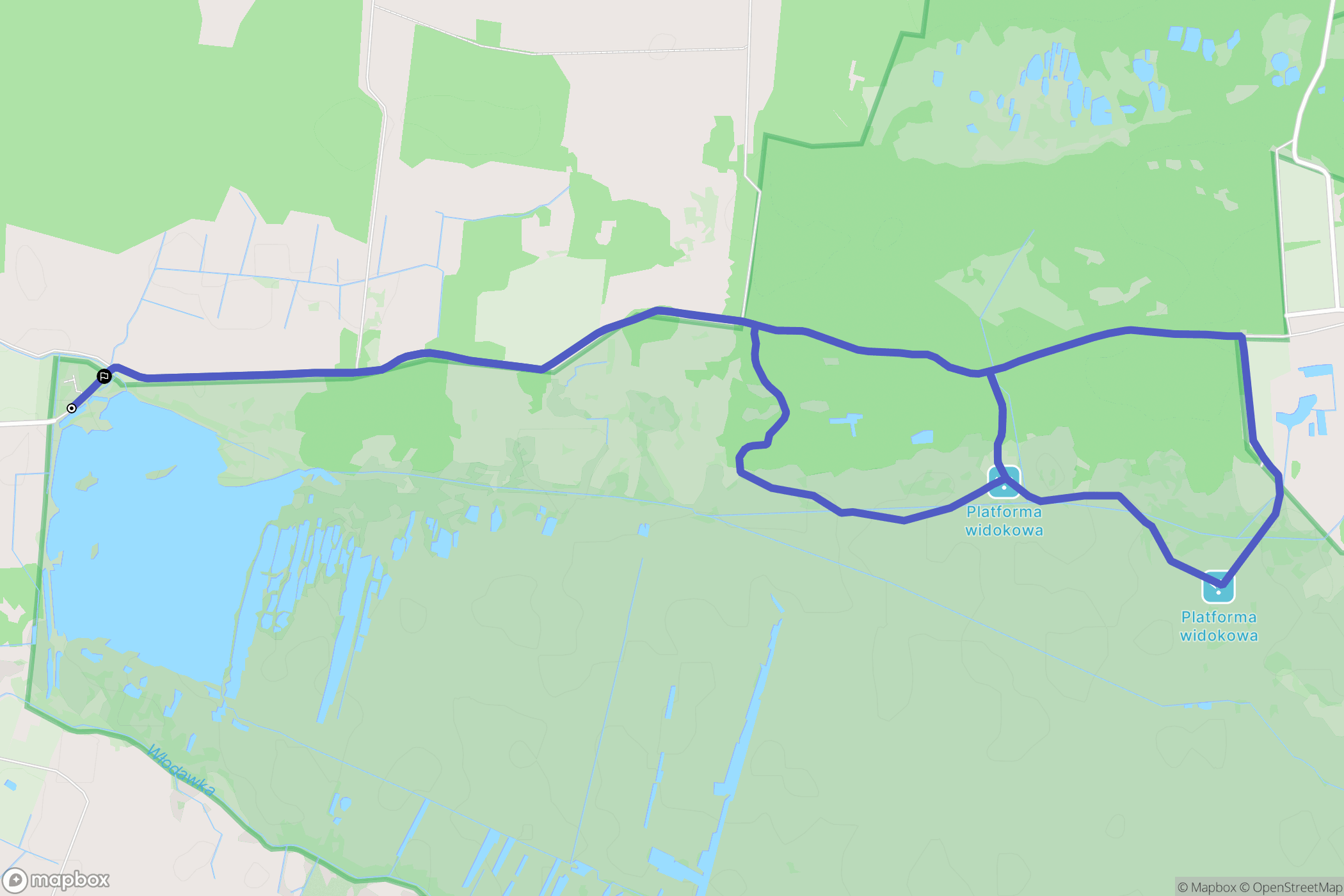 Zastawie: mapa trasy - Poland