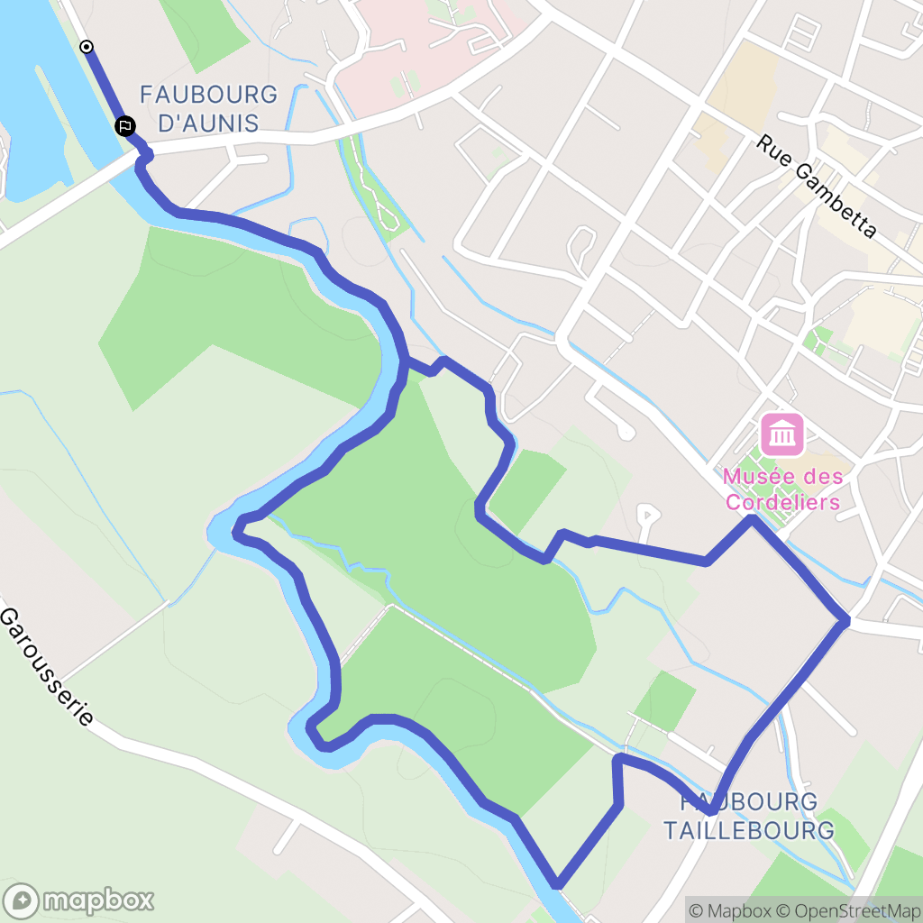 Saint-Jean-d'Angély : carte du parcours de randonnée - France